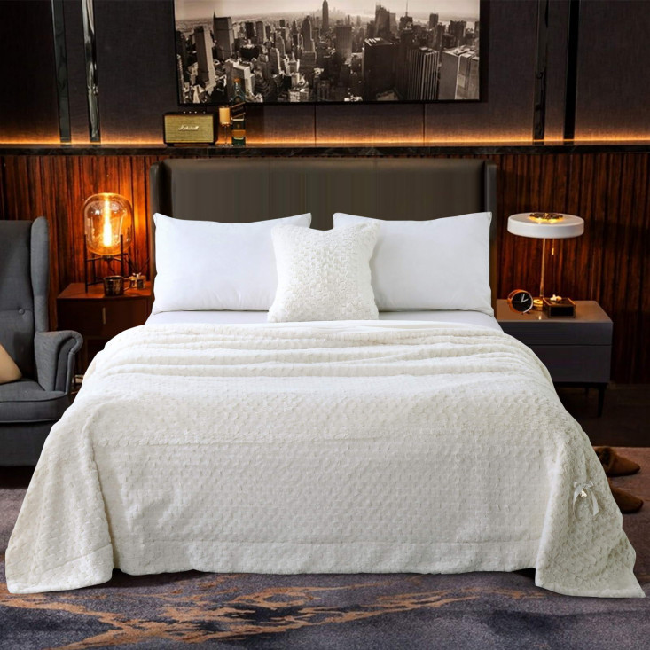 Плед искусственный мех Sofi De Marko Аврил молоко