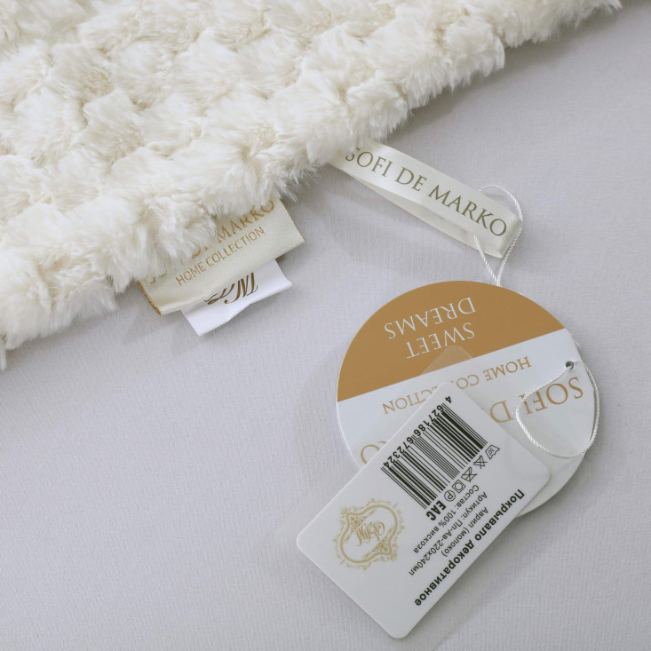 Плед искусственный мех Sofi De Marko Аврил молоко