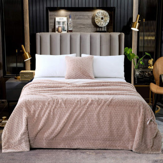 Плед искусственный мех Sofi De Marko Аврил пудра - купить по низким ценам в Lux-Postel.com