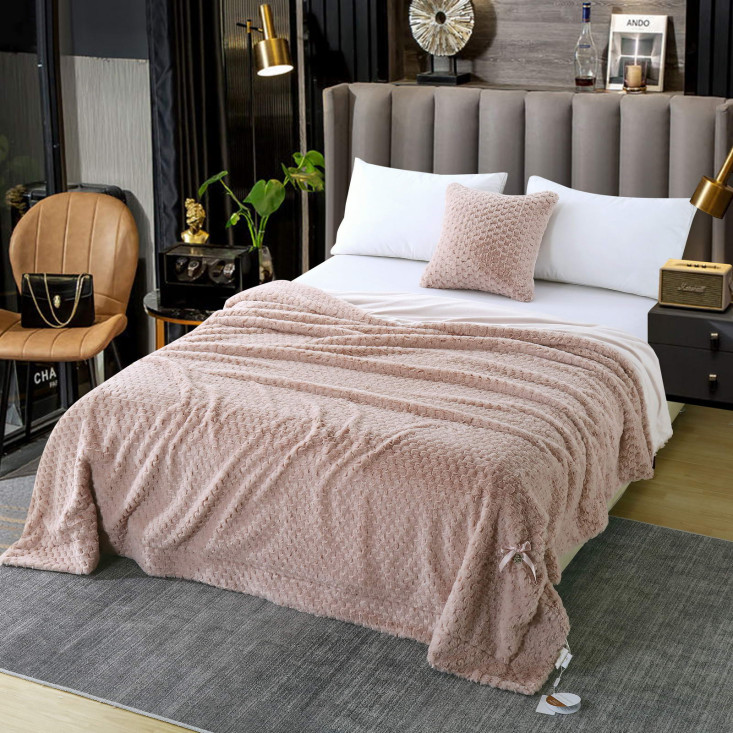 Плед искусственный мех Sofi De Marko Аврил пудра