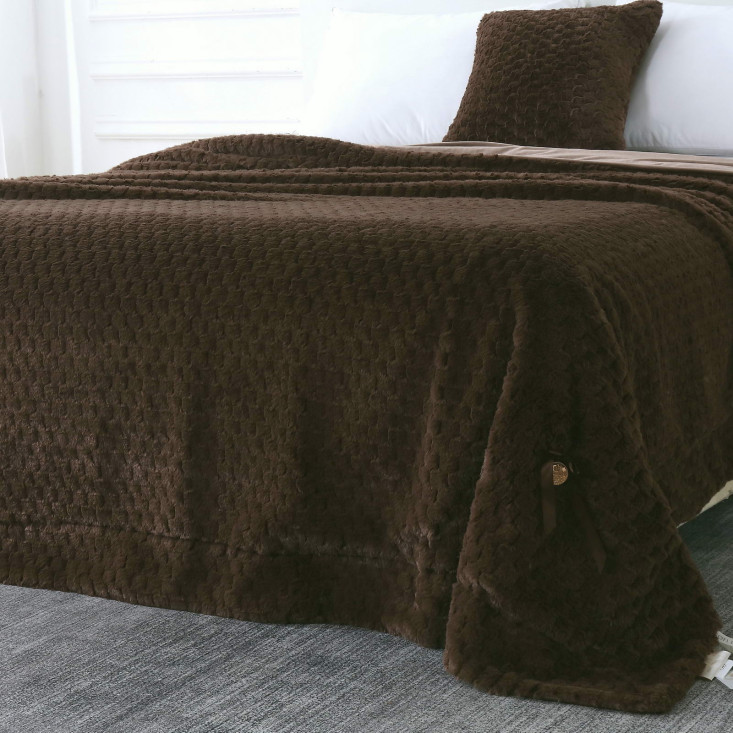 Плед искусственный мех Sofi De Marko Аврил шоколад