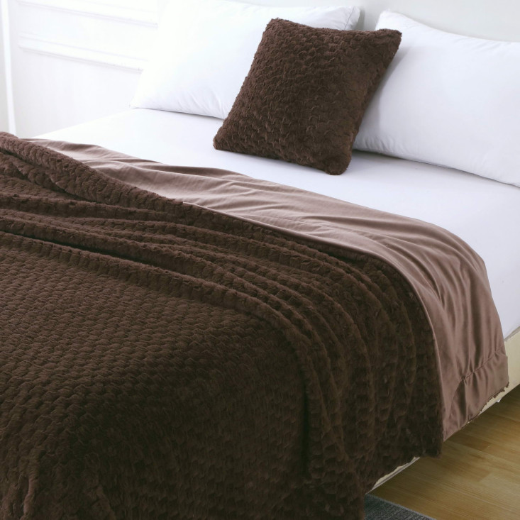 Плед искусственный мех Sofi De Marko Аврил шоколад