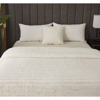 Плед искусственный мех Sofi De Marko Анабель белый - купить по низким ценам в Lux-Postel.com