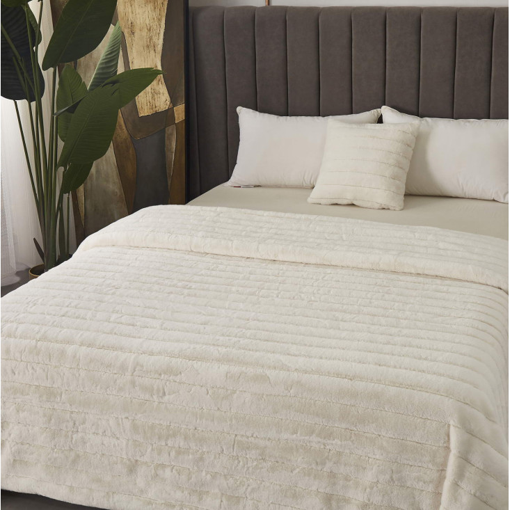 Плед искусственный мех Sofi De Marko Анабель белый