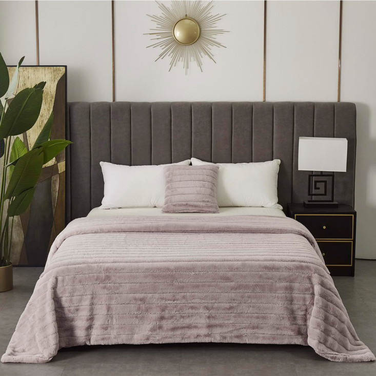 Плед искусственный мех Sofi De Marko Анабель лиловый