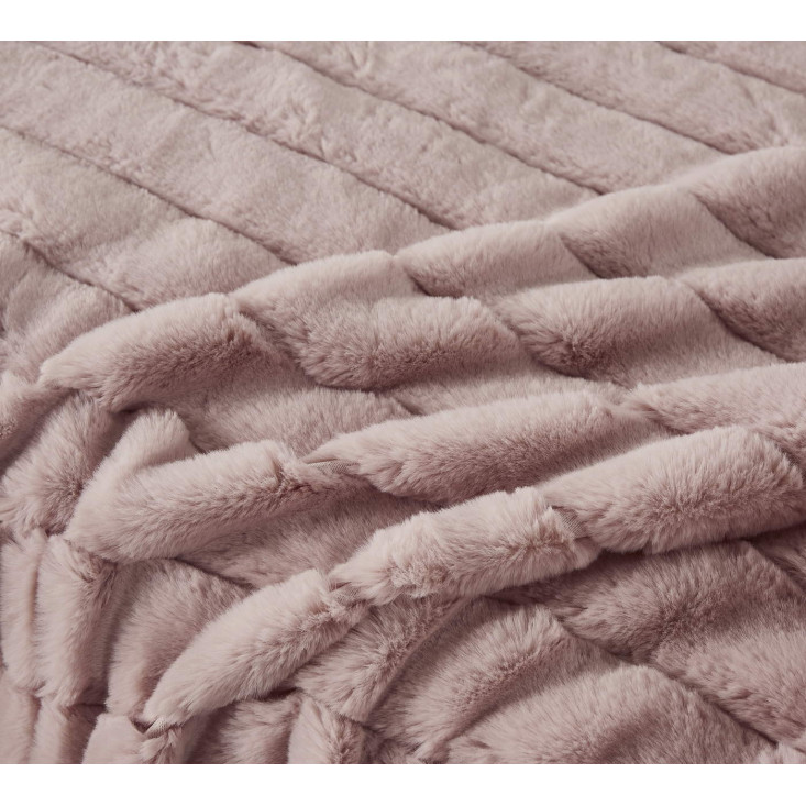 Плед искусственный мех Sofi De Marko Анабель пепельная роза