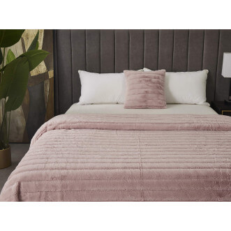 Плед искусственный мех Sofi De Marko Анабель пепельная роза - купить по низким ценам в Lux-Postel.com