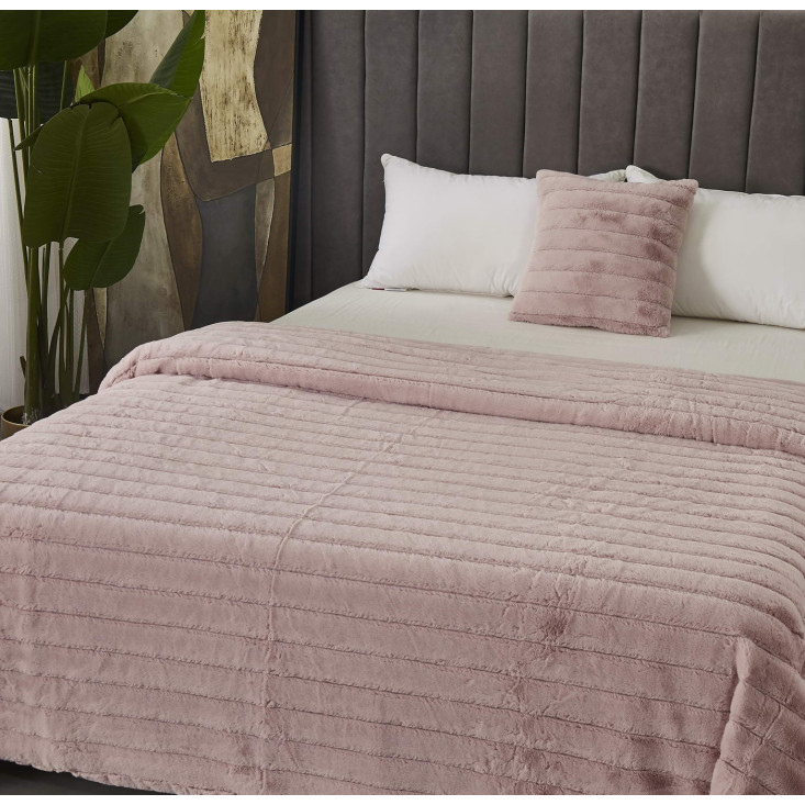 Плед искусственный мех Sofi De Marko Анабель пепельная роза