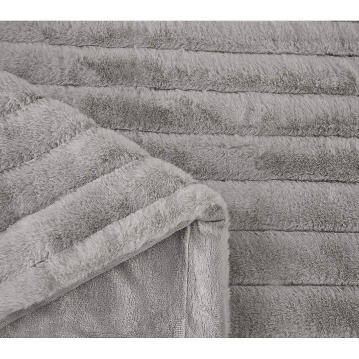 Плед искусственный мех Sofi De Marko Анабель серый