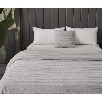 Плед искусственный мех Sofi De Marko Анабель серый - купить по низким ценам в Lux-Postel.com