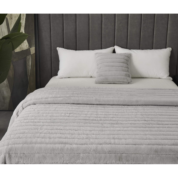 Плед искусственный мех Sofi De Marko Анабель серый