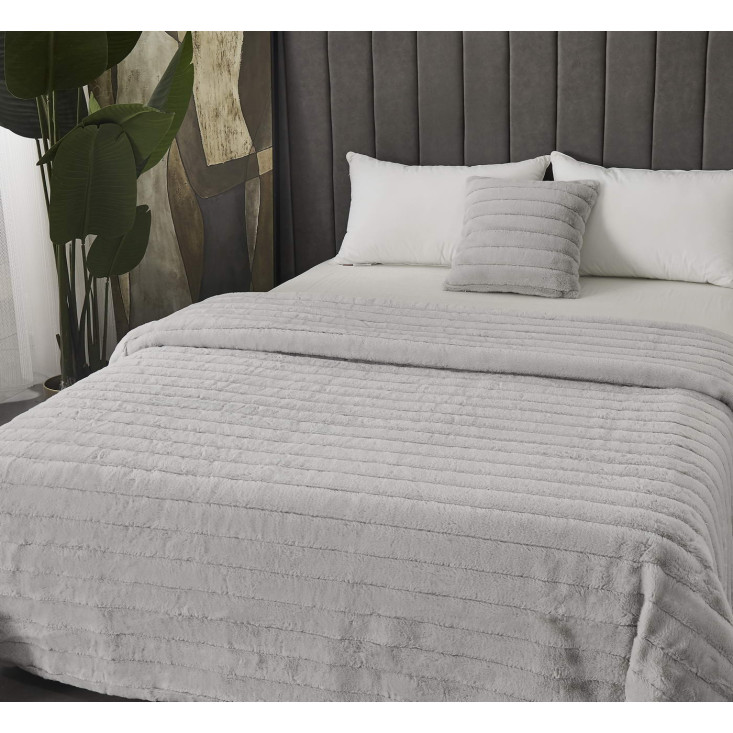 Плед искусственный мех Sofi De Marko Анабель серый