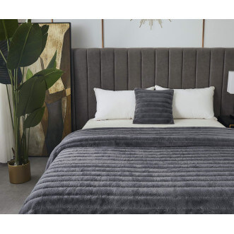 Плед искусственный мех Sofi De Marko Анабель стоун - купить по низким ценам в Lux-Postel.com