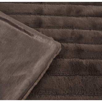 Плед искусственный мех Sofi De Marko Анабель шоколадный - купить по низким ценам в Lux-Postel.com