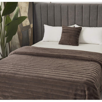 Плед искусственный мех Sofi De Marko Анабель шоколадный фото