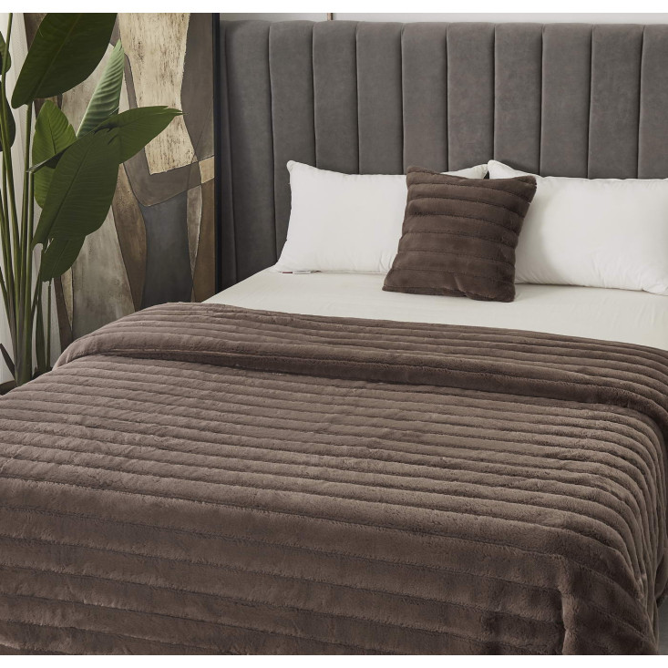 Плед искусственный мех Sofi De Marko Анабель шоколадный