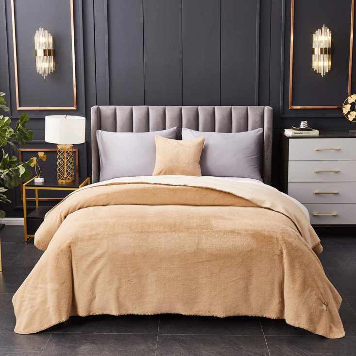 Плед искусственный мех Sofi De Marko Антуан беж