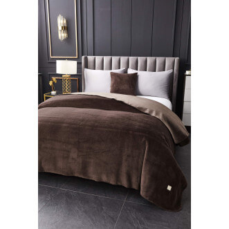 Плед искусственный мех Sofi De Marko Антуан кофе - купить по низким ценам в Lux-Postel.com