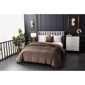 Плед искусственный мех Sofi De Marko Антуан кофе - купить по низким ценам в Lux-Postel.com