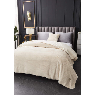 Плед искусственный мех Sofi De Marko Антуан молоко - купить по низким ценам в Lux-Postel.com