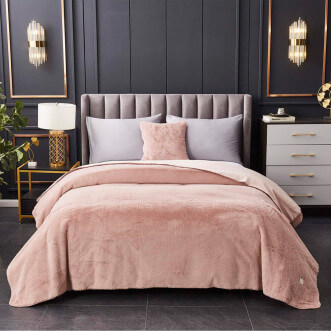 Плед искусственный мех Sofi De Marko Антуан пудра