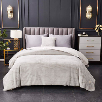 Плед искусственный мех Sofi De Marko Антуан серый