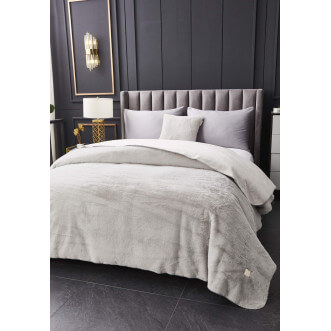 Плед искусственный мех Sofi De Marko Антуан серый - купить по низким ценам в Lux-Postel.com