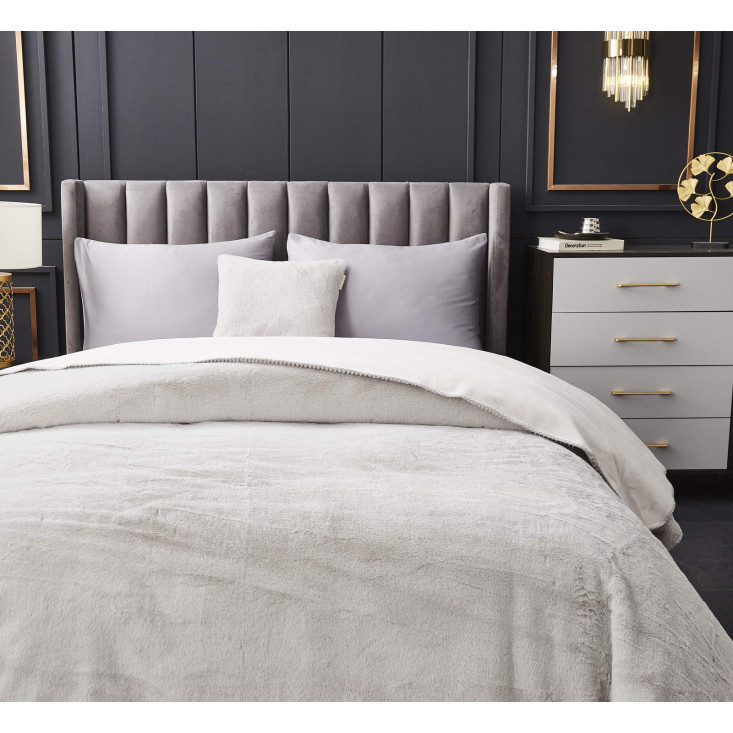 Плед искусственный мех Sofi De Marko Антуан серый