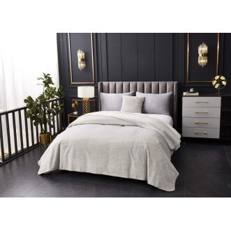 Плед искусственный мех Sofi De Marko Антуан серый - купить по низким ценам в Lux-Postel.com