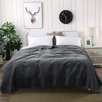 Плед искусственный мех Sofi De Marko Аурелия антрацит - купить по низким ценам в Lux-Postel.com