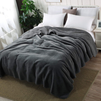 Плед искусственный мех Sofi De Marko Аурелия антрацит - купить по низким ценам в Lux-Postel.com