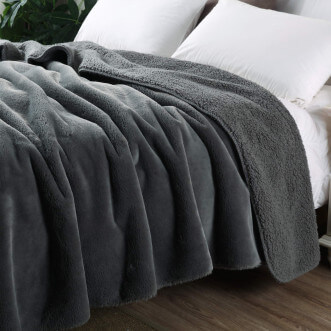 Плед искусственный мех Sofi De Marko Аурелия антрацит отзывы