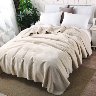 Плед искусственный мех Sofi De Marko Аурелия светло бежевый - купить по низким ценам в Lux-Postel.com