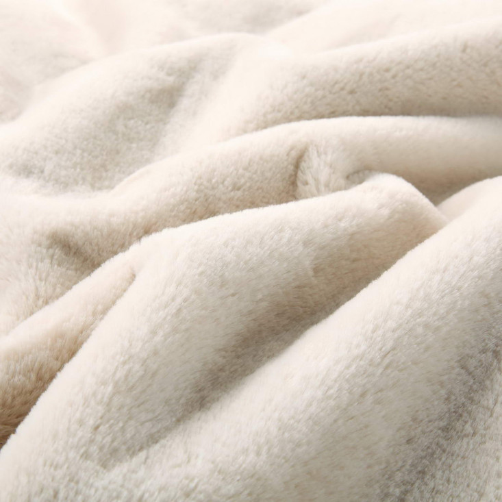 Плед искусственный мех Sofi De Marko Аурелия светло бежевый