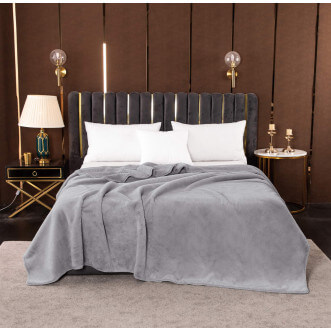 Плед искусственный мех Sofi De Marko Аурелия серый