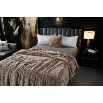 Плед искусственный мех Sofi De Marko Бернард беж описание