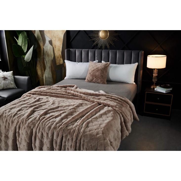 Плед искусственный мех Sofi De Marko Бернард беж