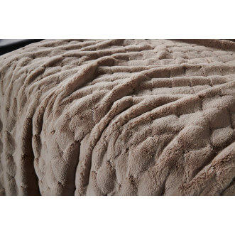 Плед искусственный мех Sofi De Marko Бернард беж фото