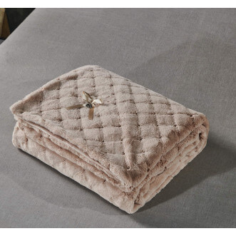 Плед искусственный мех Sofi De Marko Бернард беж - купить по низким ценам в Lux-Postel.com