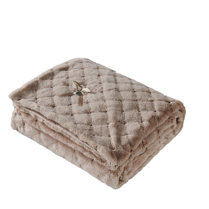 Плед искусственный мех Sofi De Marko Бернард беж