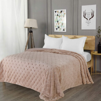 Плед искусственный мех Sofi De Marko Бернард беж - купить по низким ценам в Lux-Postel.com