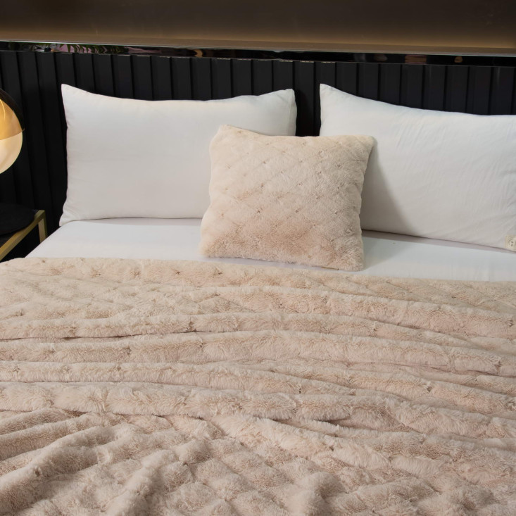 Плед искусственный мех Sofi De Marko Бернард крем