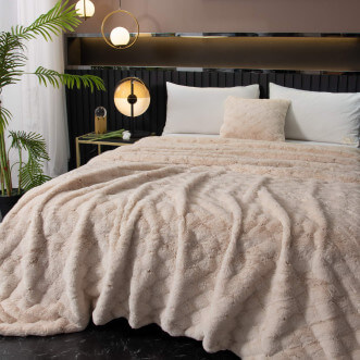 Плед искусственный мех Sofi De Marko Бернард крем фото