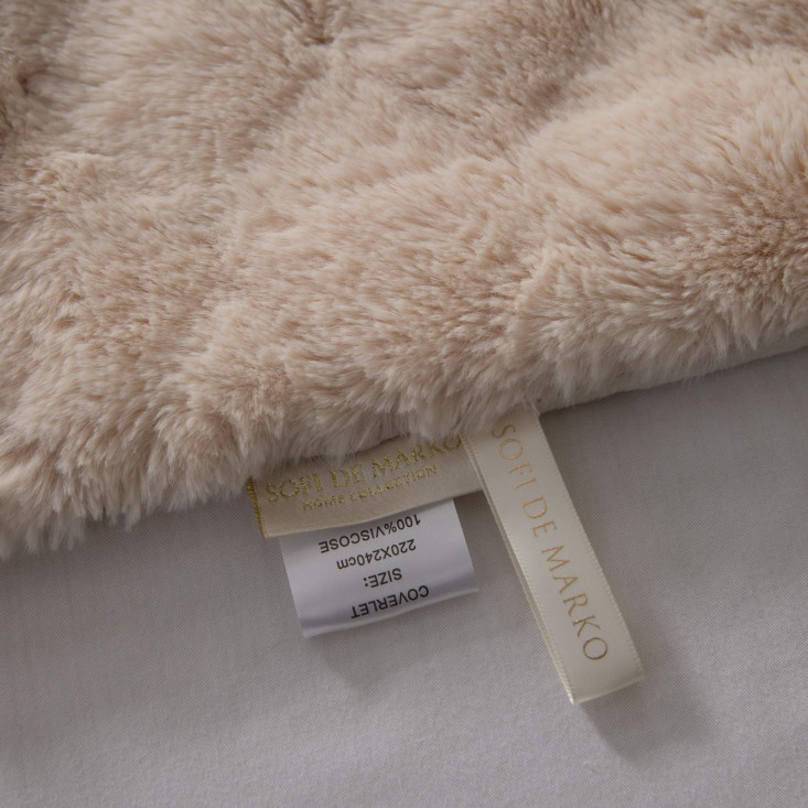 Плед искусственный мех Sofi De Marko Бернард крем
