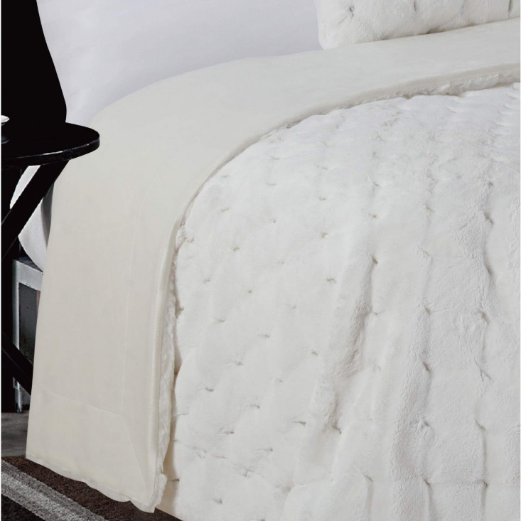 Плед искусственный мех Sofi De Marko Бернард молоко