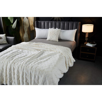 Плед искусственный мех Sofi De Marko Бернард молоко - купить по низким ценам в Lux-Postel.com