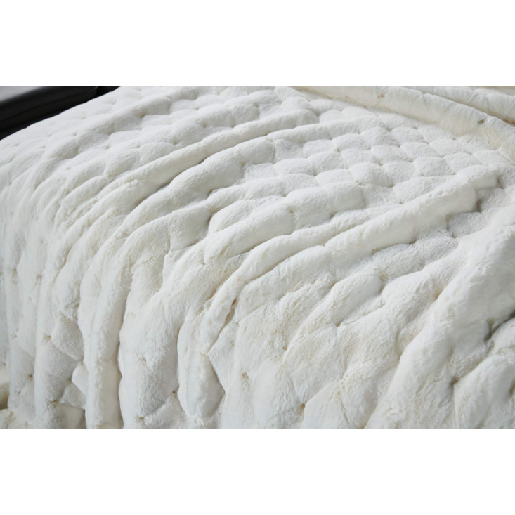 Плед искусственный мех Sofi De Marko Бернард молоко