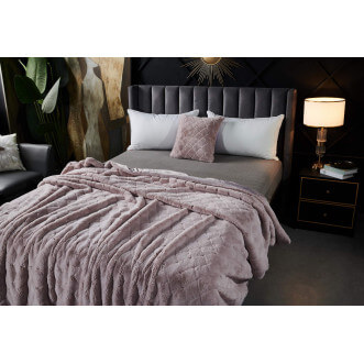 Плед искусственный мех Sofi De Marko Бернард пудра описание