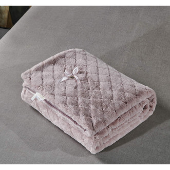 Плед искусственный мех Sofi De Marko Бернард пудра - купить по низким ценам в Lux-Postel.com