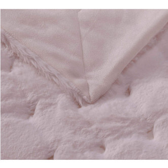 Плед искусственный мех Sofi De Marko Бернард пудра - купить по низким ценам в Lux-Postel.com